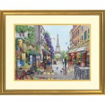 Gold Collection Paris Scene Counted Cross Stitch Kit (image for) Gold Collection Paris Scene Counted Cross Stitch Kit