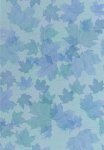 Autumn Leaves Blue And Lavender Patterned Cross Stitch Fabric (image for) Autumn Leaves Blue And Lavender Patterned Cross Stitch Fabric