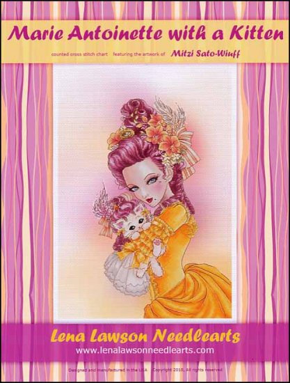 Marie Antoinette With A Kitten G7256 17 00 Usd Charting Creations Unique Counted Cross Stitch Patterns And Kits